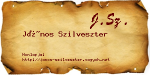 János Szilveszter névjegykártya