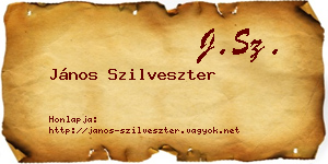 János Szilveszter névjegykártya
